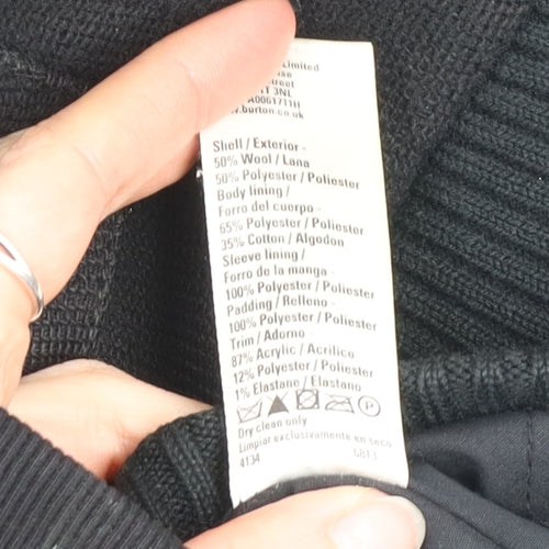 Burton Men's Black Wool Blend Bomber Jacket Size S