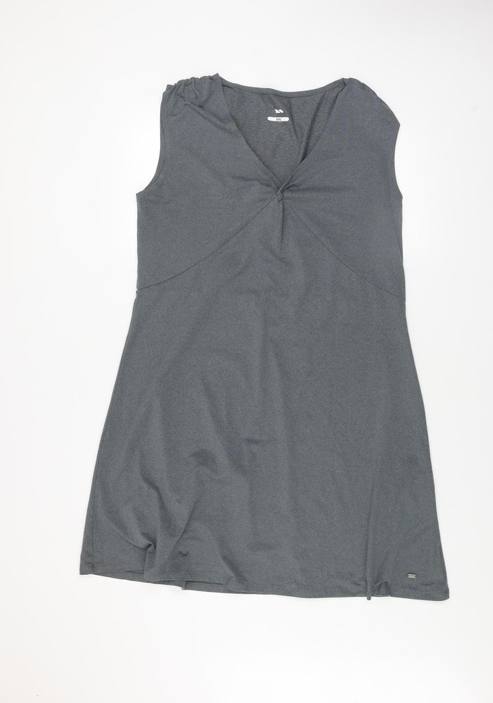 Trespass Women Grey Sleeveless A-Line Jersey Travel Dress XXL