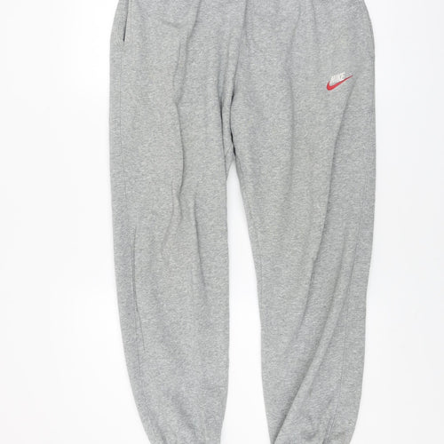 Nike Men’s Grey Fleece Sweatpants M Regular Fit Joggers