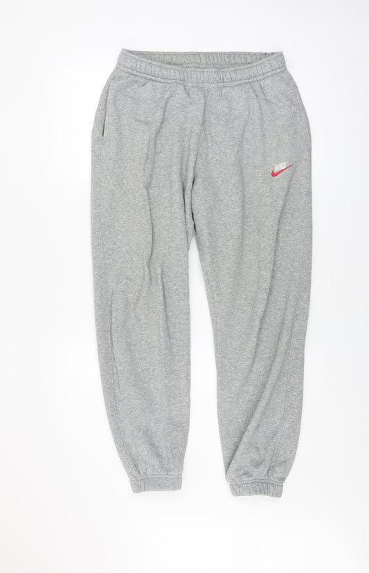 Nike Men’s Grey Fleece Sweatpants M Regular Fit Joggers