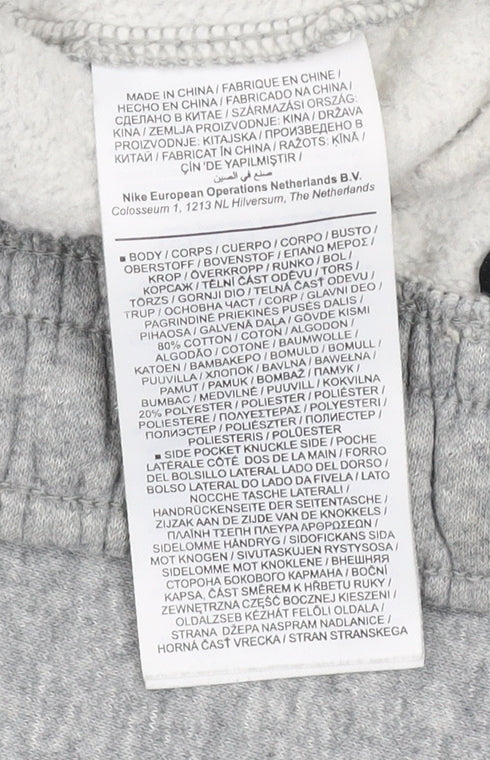 Nike Men’s Grey Fleece Sweatpants M Regular Fit Joggers