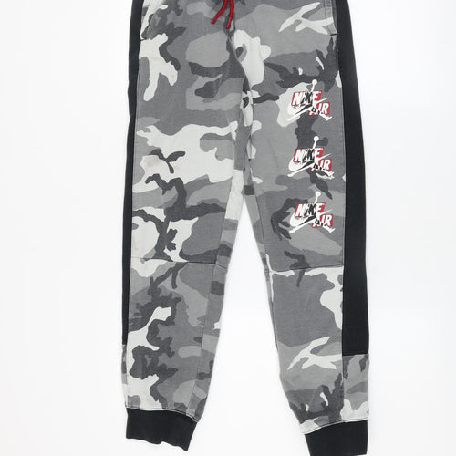 Jordan Boys Grey Camouflage Jogger Trousers 13-15 Years Elastic Waist