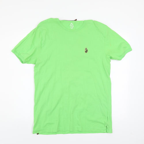 Luke Sport Men's Green Cotton Crew Neck T-Shirt Size L