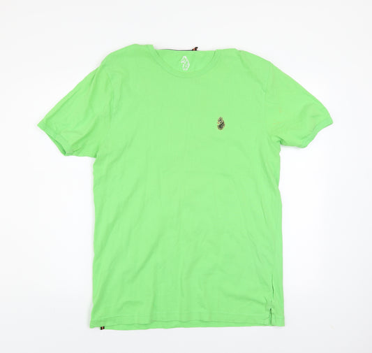 Luke Sport Men's Green Cotton Crew Neck T-Shirt Size L