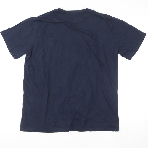 H&H Bridge Men's Blue Brooklyn Bridge Graphic Cotton T-Shirt L
