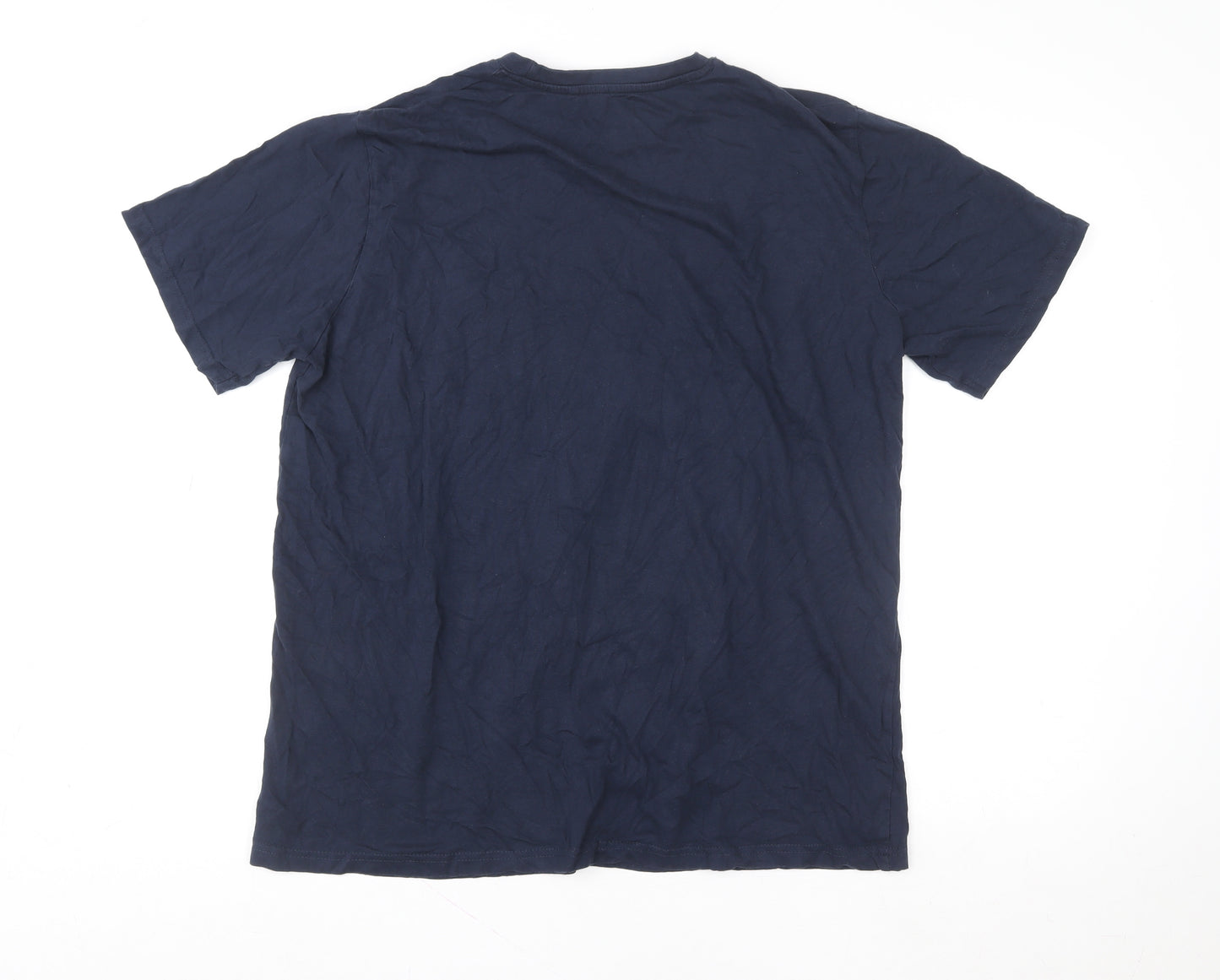H&H Bridge Men's Blue Brooklyn Bridge Graphic Cotton T-Shirt L