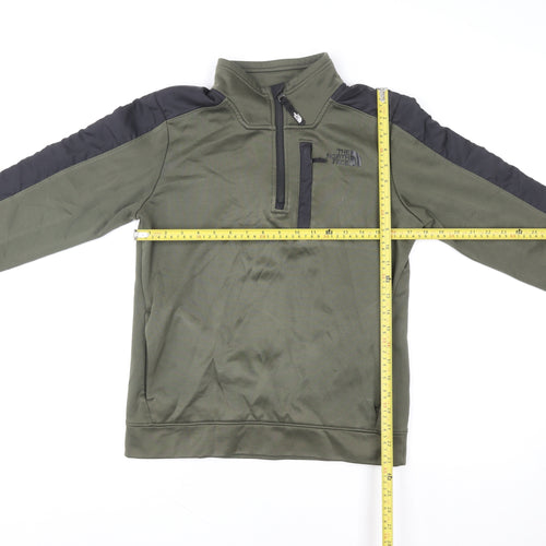 The North Face Boys Green XL Fleece Active Jacket with 1/4 Zip