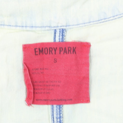 Emory Park Women’s Green Embroidered Cotton Kimono Jacket Size S
