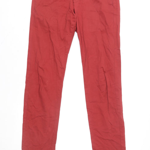 Uniqlo Women’s Red Straight Stretch Jeans Size 10 Regular Fit