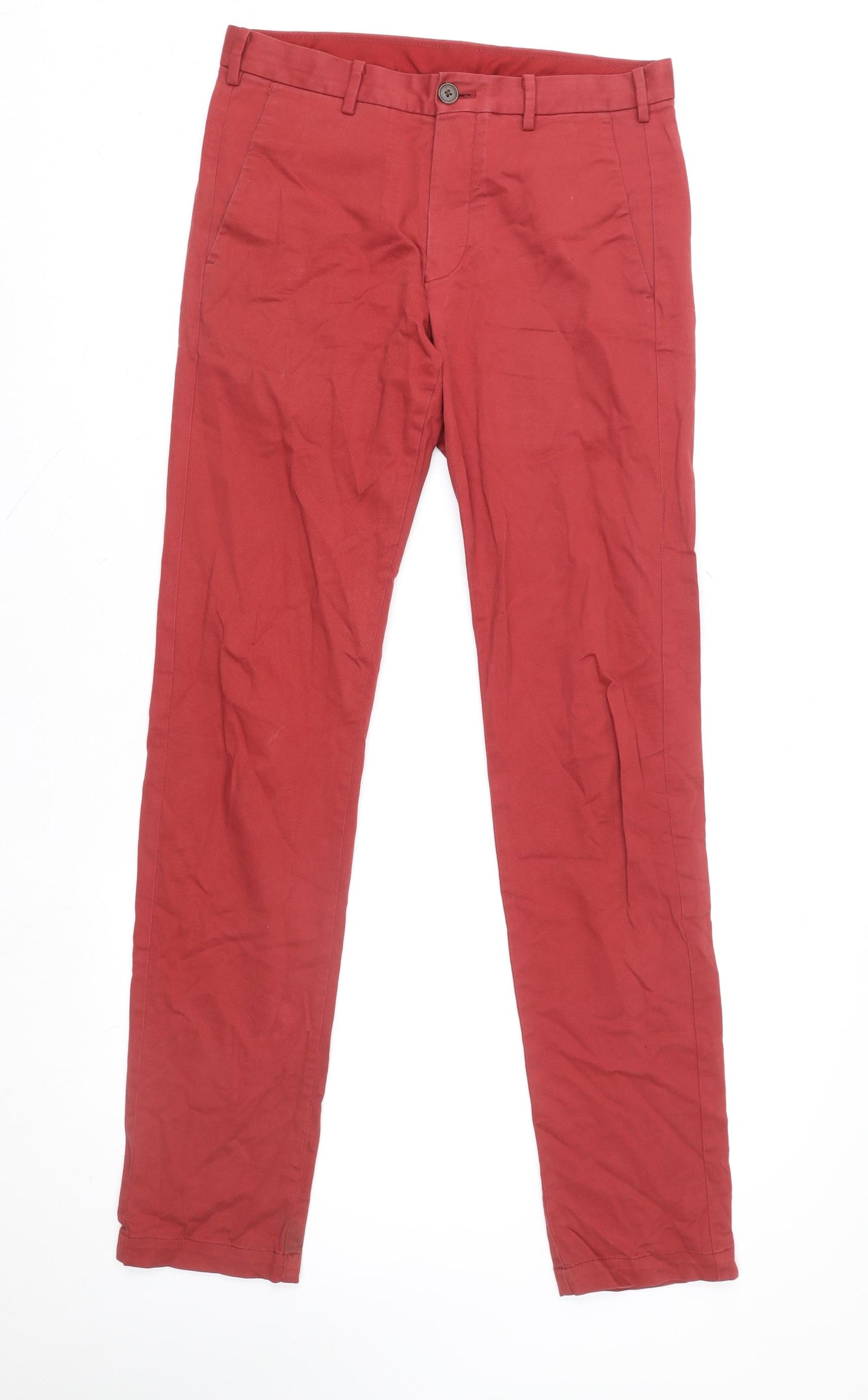 Uniqlo Women’s Red Straight Stretch Jeans Size 10 Regular Fit