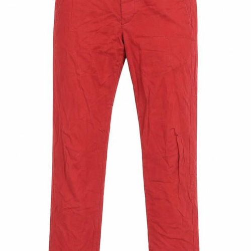 Uniqlo Women’s Red Straight Stretch Jeans Size 10 Regular Fit