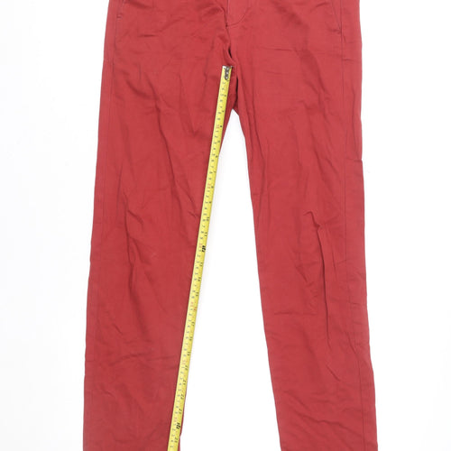 Uniqlo Women’s Red Straight Stretch Jeans Size 10 Regular Fit