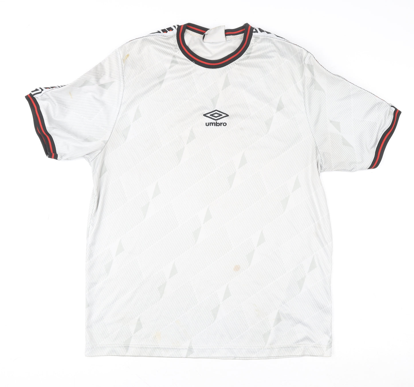 Umbro Men's White Football Jersey T-Shirt Small