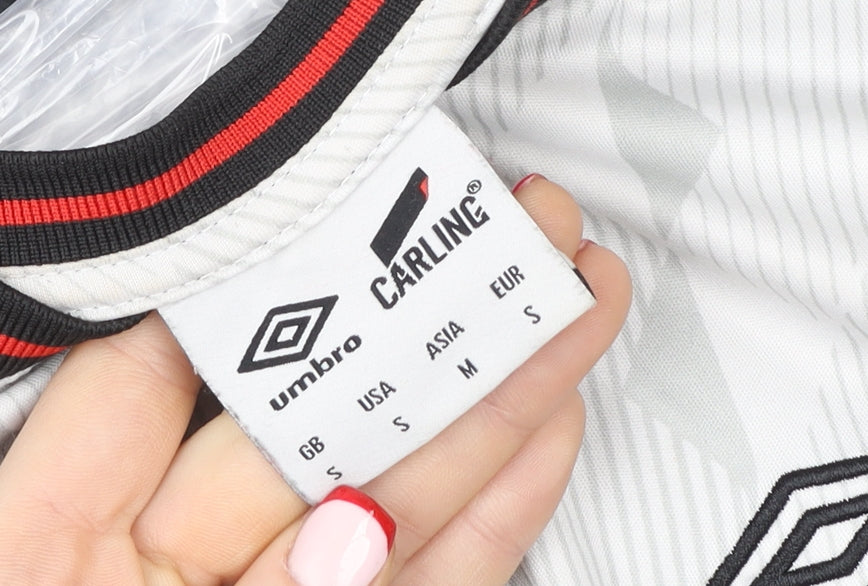 Umbro Men's White Football Jersey T-Shirt Small