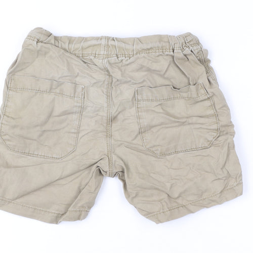 Next Boys Beige Cotton Twill Drawstring Shorts Size 4 Years