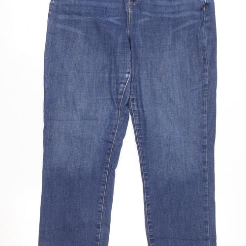 Dunnes Stores Women's Blue Straight Leg Jeans Size 14