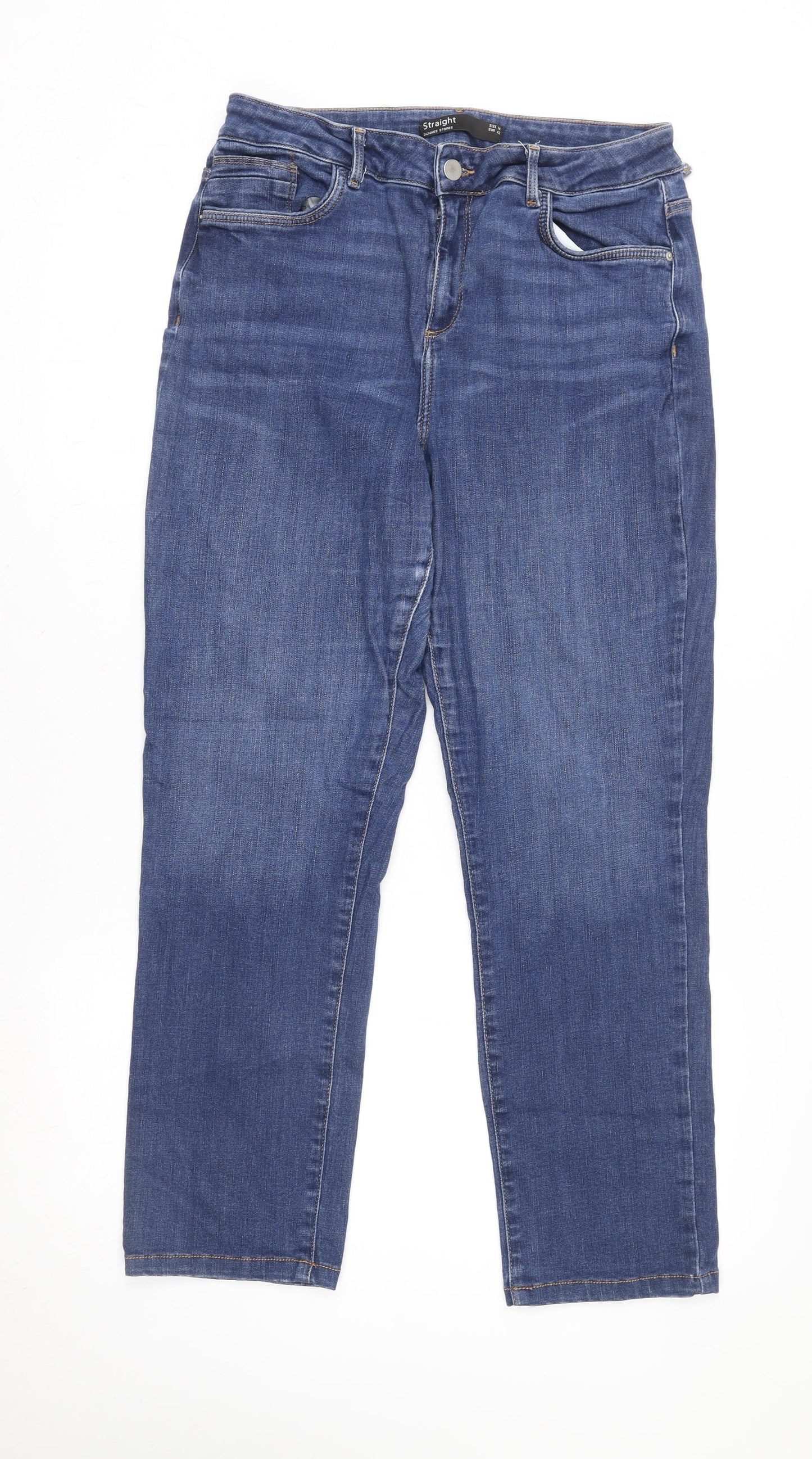 Dunnes Stores Women's Blue Straight Leg Jeans Size 14