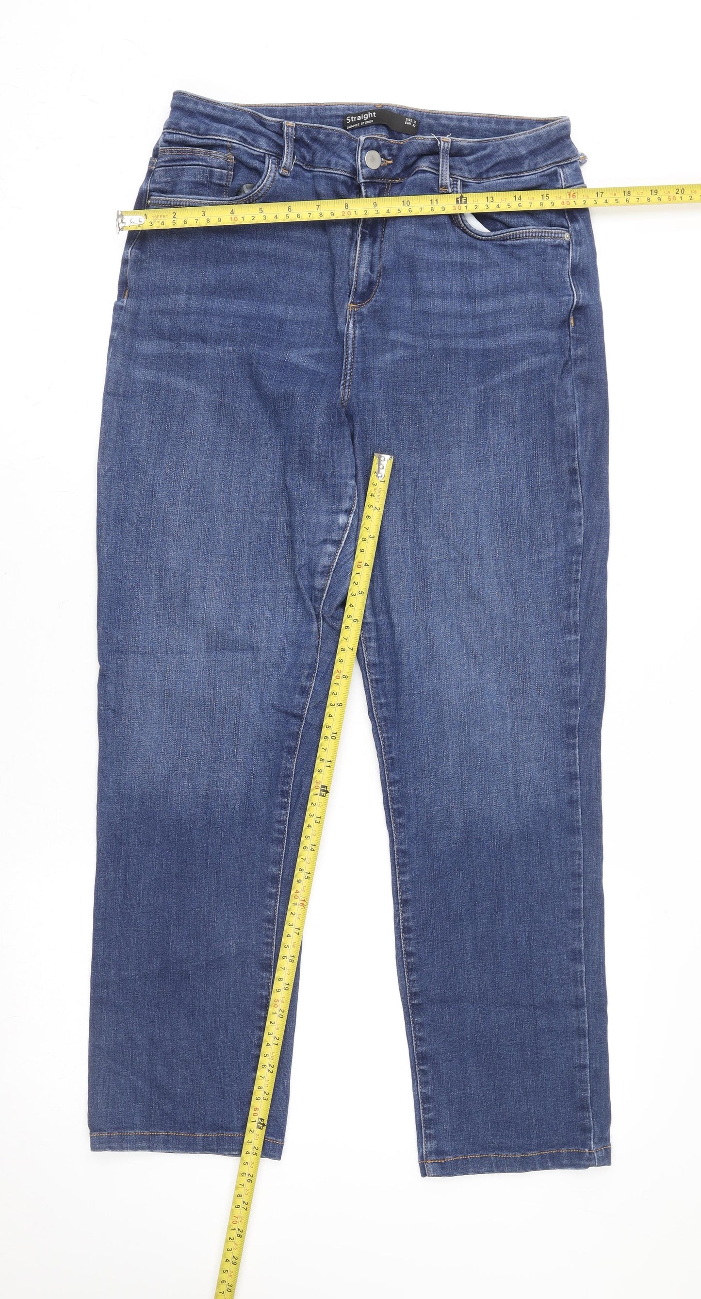Dunnes Stores Women's Blue Straight Leg Jeans Size 14