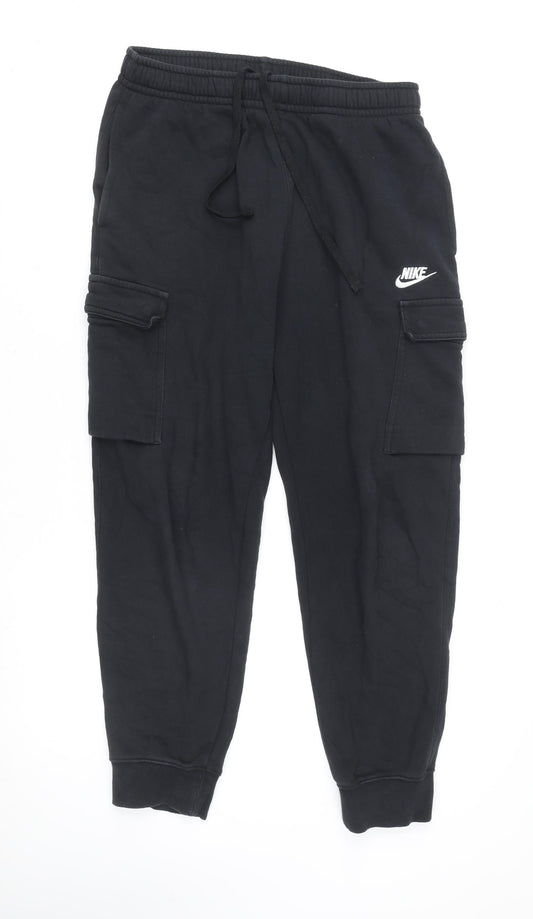 Nike Men's Black Jogger Sweatpants M Regular Fit Cotton Blend
