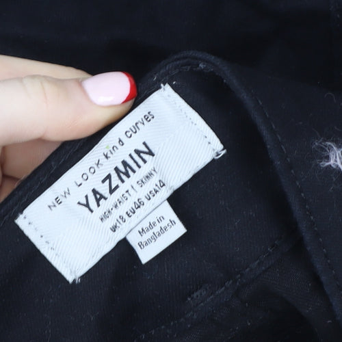 New Look Women’s Black Yazmin High Waist Skinny Jeans Size 18