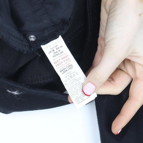 New Look Women’s Black Yazmin High Waist Skinny Jeans Size 18