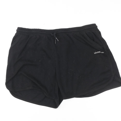 LA Gear Womens Black Size 16 Athletic Jersey Shorts