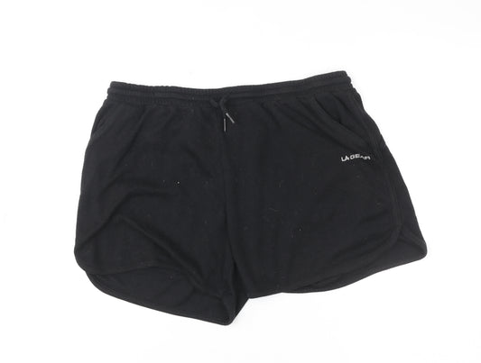 LA Gear Womens Black Size 16 Athletic Jersey Shorts