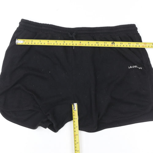 LA Gear Womens Black Size 16 Athletic Jersey Shorts
