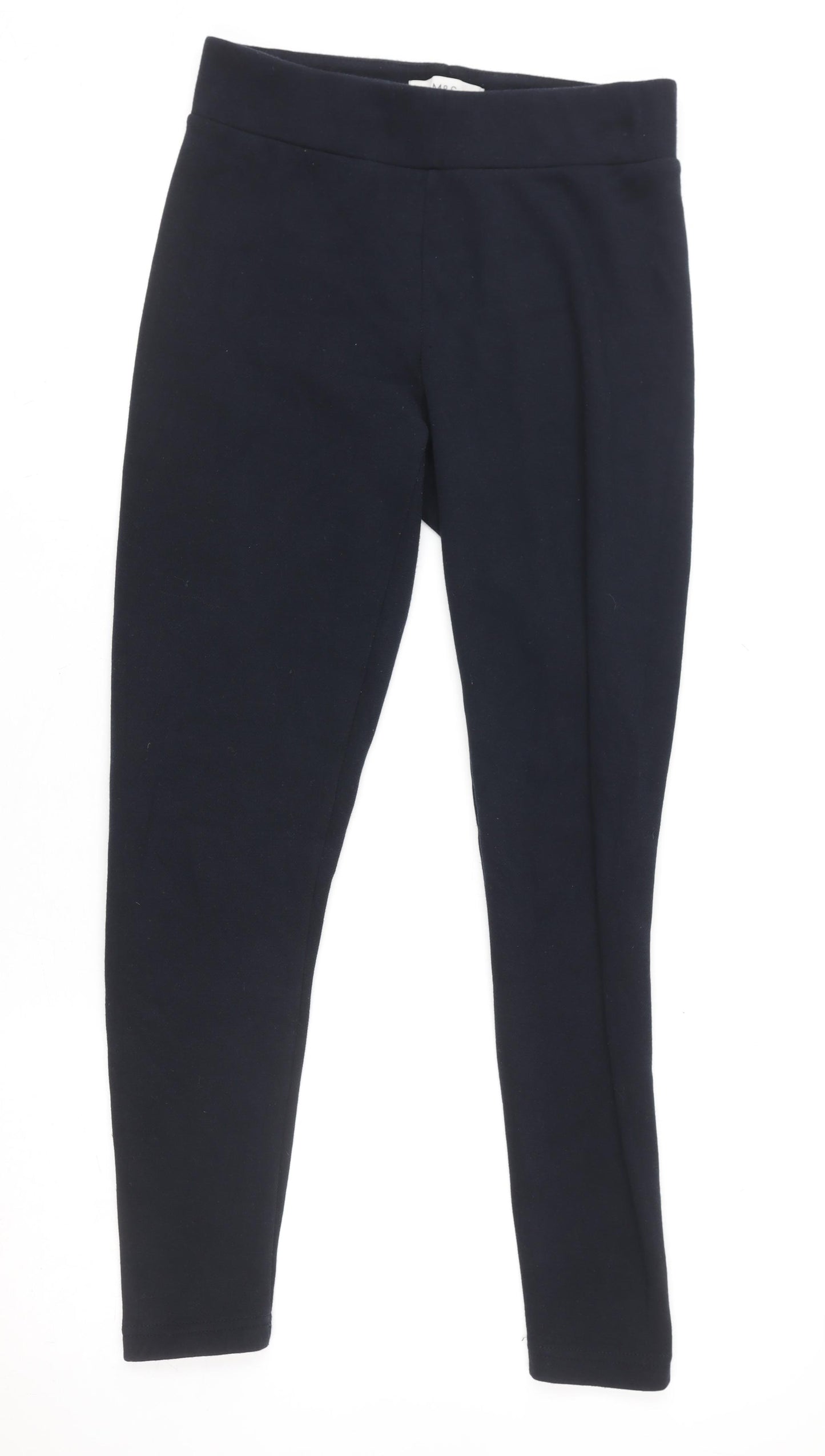 Marks and Spencer Women’s Black Cotton Stretch Jersey Leggings Size 8 Short