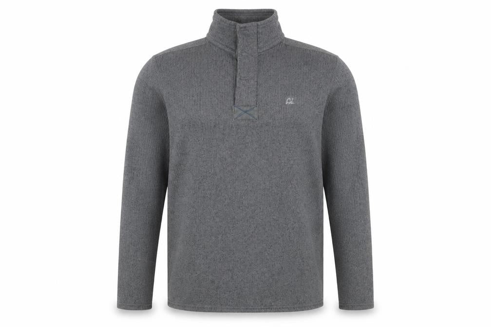 Marks and Spencer North Coast Mens Grey 1/4 Zip Fleece Sweatshirt M