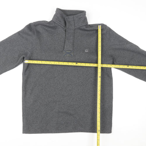 Marks and Spencer North Coast Mens Grey 1/4 Zip Fleece Sweatshirt M