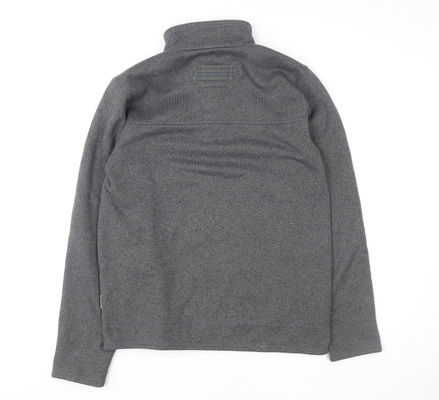 Marks and Spencer North Coast Mens Grey 1/4 Zip Fleece Sweatshirt M