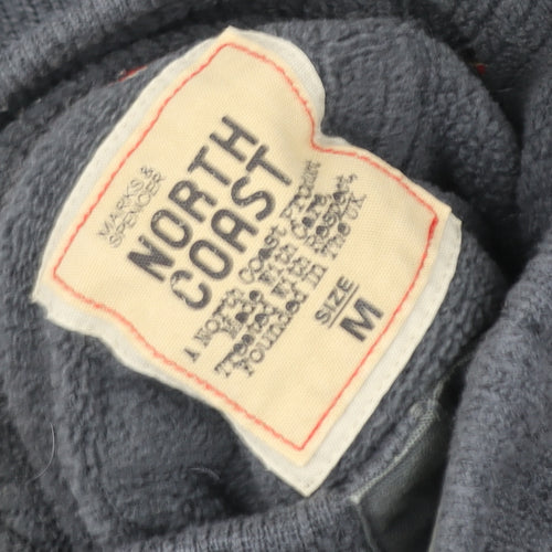 Marks and Spencer North Coast Mens Grey 1/4 Zip Fleece Sweatshirt M