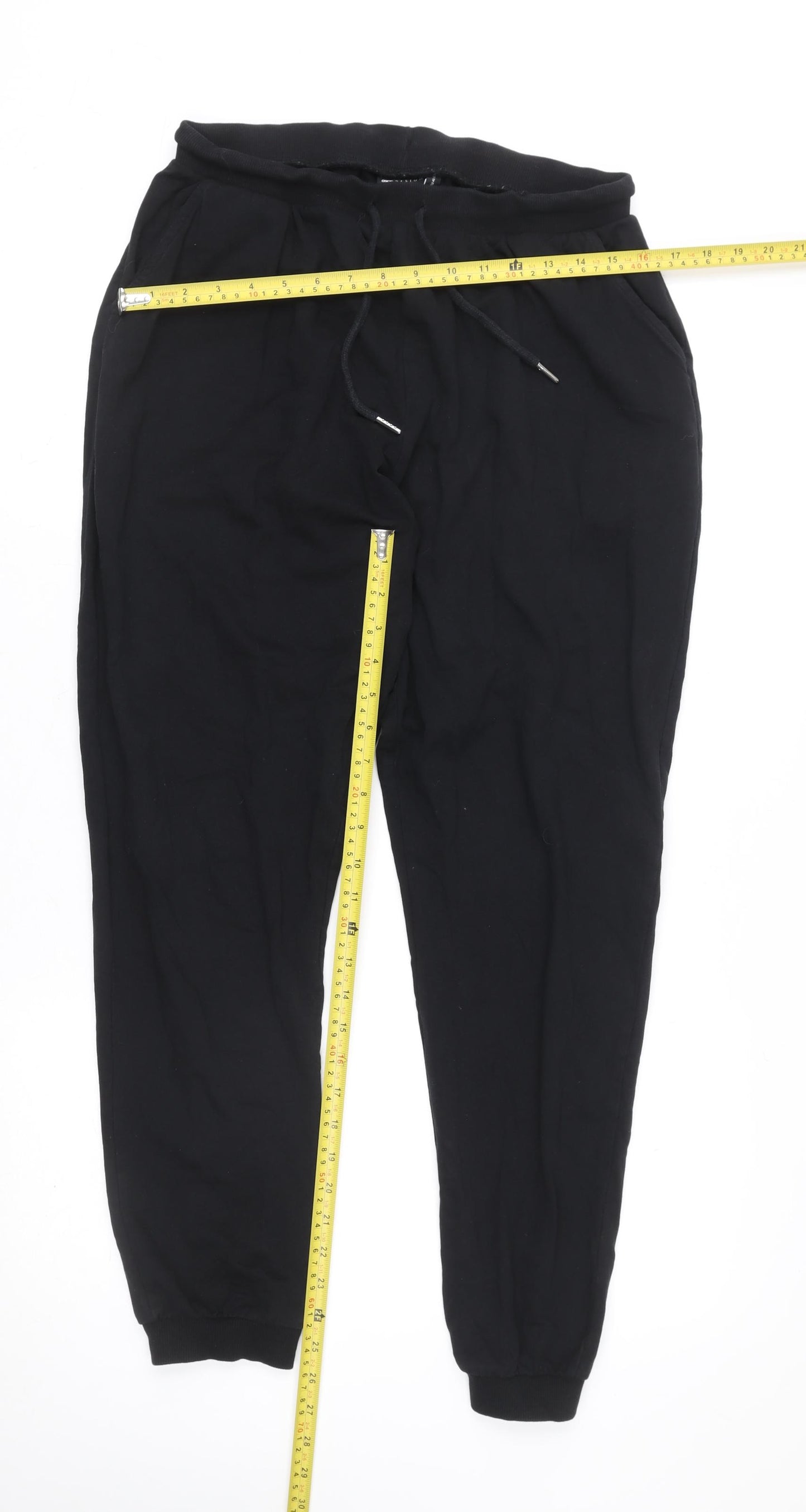 ASOS DESIGN Women's Black Jogger Trousers Size 12 Elastic Waist
