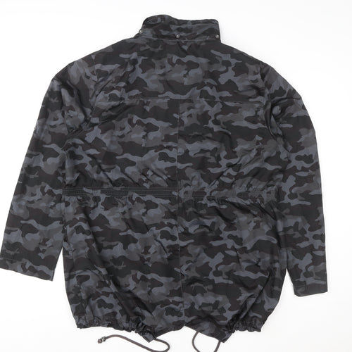 Brave Soul Men's Grey Camouflage Windbreaker Jacket Size 48 Polyester