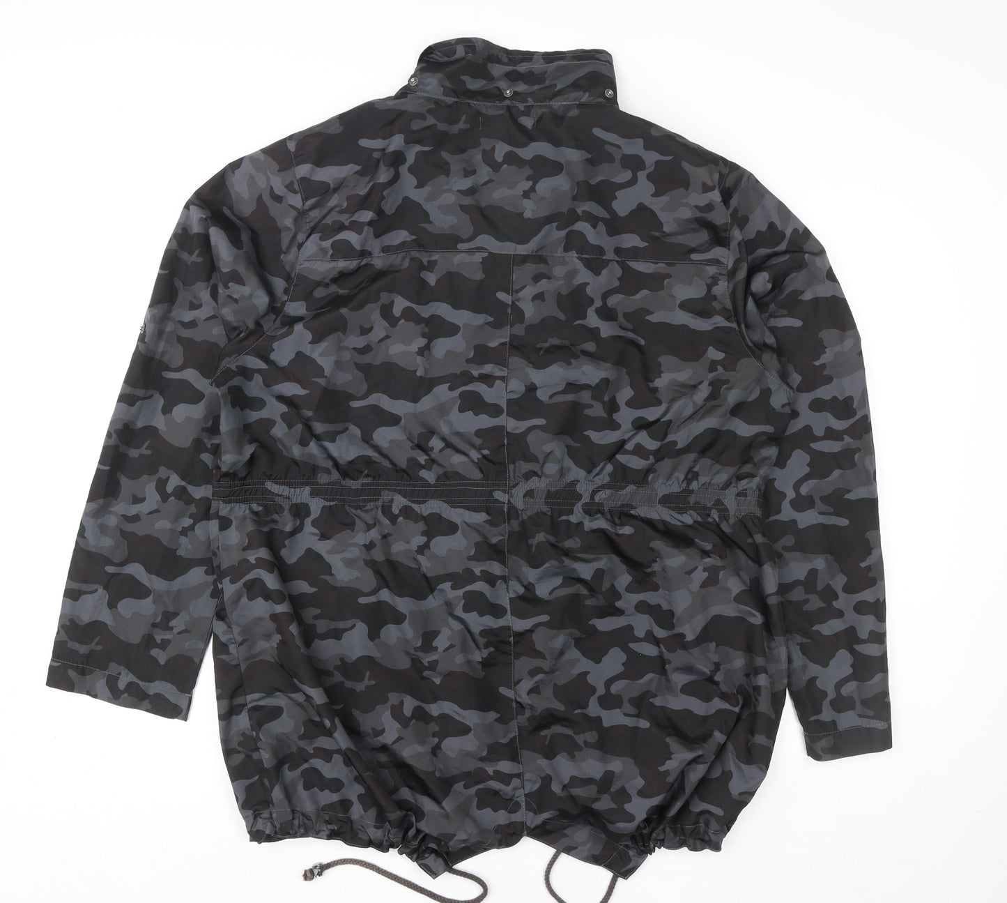 Brave Soul Men's Grey Camouflage Windbreaker Jacket Size 48 Polyester