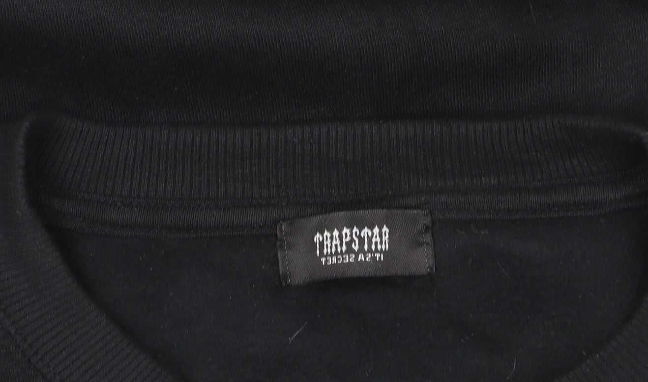 Trapstar Men's Black 2XL Pullover Sweatshirt Crew Neck Logo Fleece