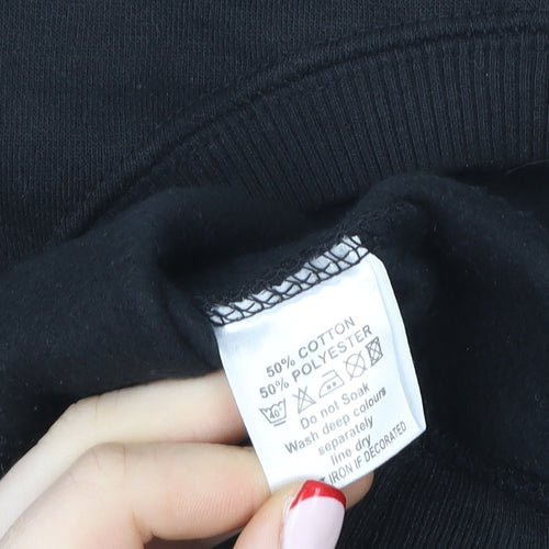 Trapstar Men's Black 2XL Pullover Sweatshirt Crew Neck Logo Fleece