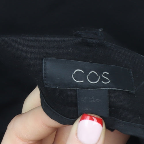 COS Women's Black Slim Tapered Trousers Size 10 Ankle Zip