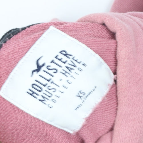 Hollister Women’s Pink Pullover Hoodie XS Cotton Blend Casual