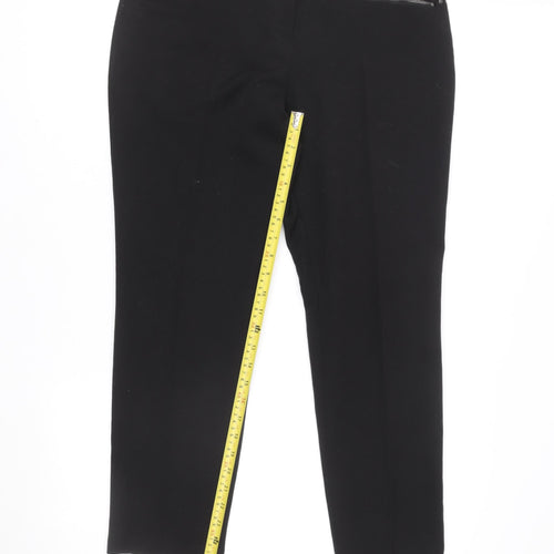 Wallis Petite Women's Black Slim Fit Tapered Trousers Size 12