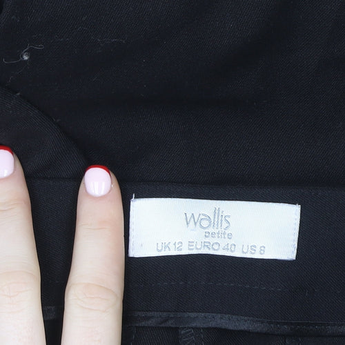 Wallis Petite Women's Black Slim Fit Tapered Trousers Size 12