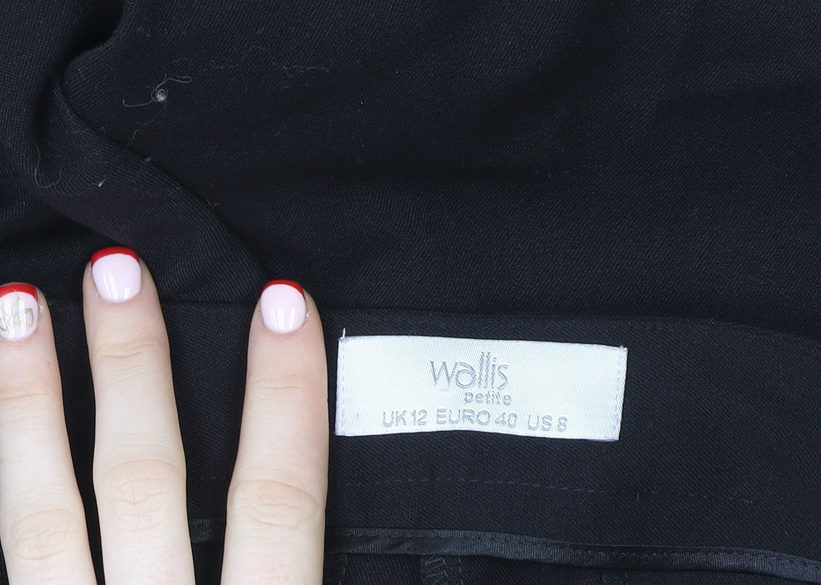 Wallis Petite Women's Black Slim Fit Tapered Trousers Size 12