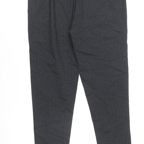 Sfera Women’s Grey Herringbone Slim Leg Leggings L Casual Stretch Trousers