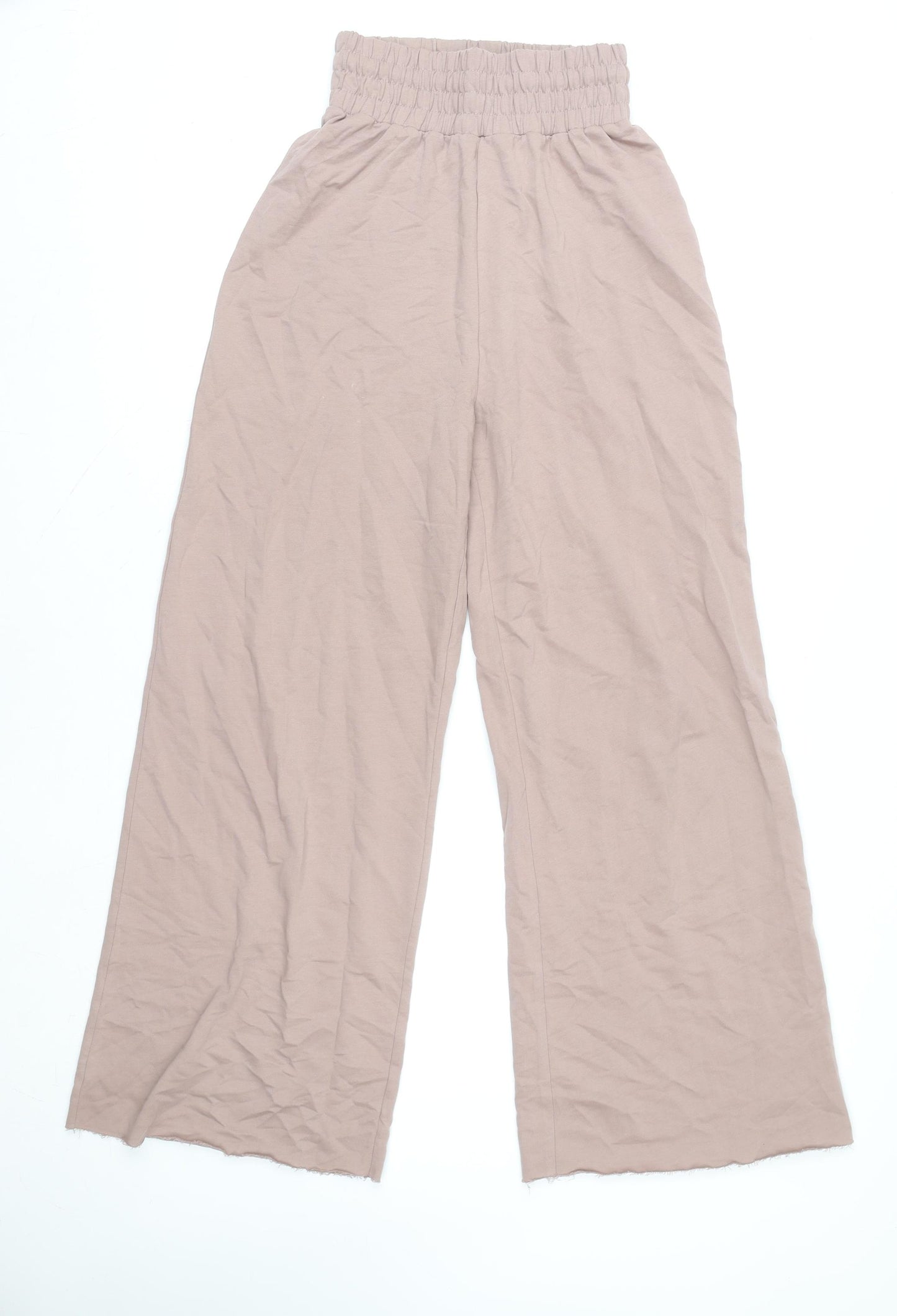 Collusion Women’s Beige Wide-Leg Cotton Trousers Size 6