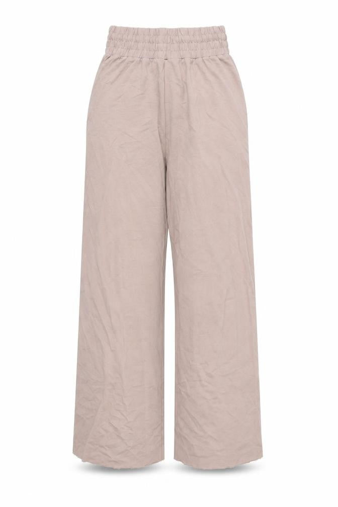 Collusion Women’s Beige Wide-Leg Cotton Trousers Size 6