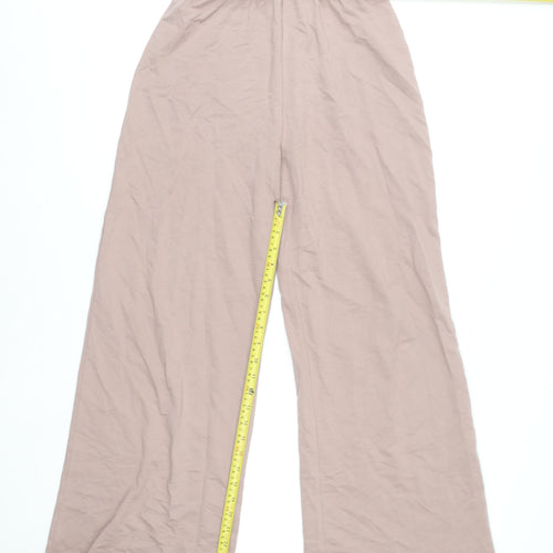 Collusion Women’s Beige Wide-Leg Cotton Trousers Size 6