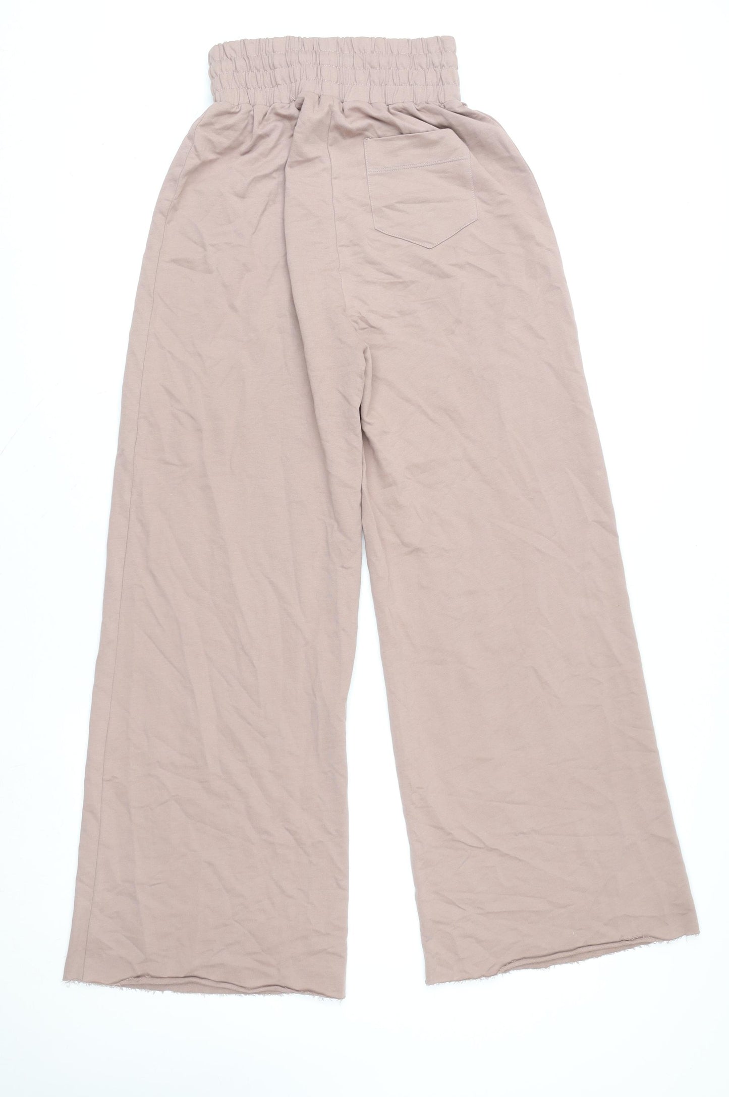 Collusion Women’s Beige Wide-Leg Cotton Trousers Size 6