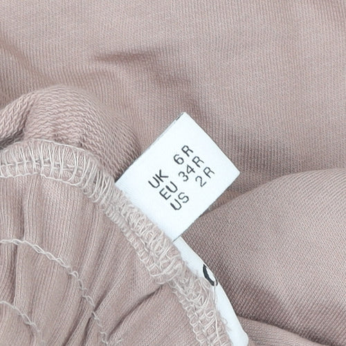 Collusion Women’s Beige Wide-Leg Cotton Trousers Size 6