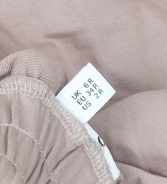 Collusion Women’s Beige Wide-Leg Cotton Trousers Size 6